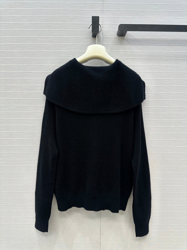 Cardigan con scollo a V BV in cashmere nero