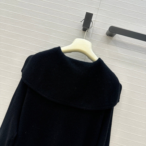 Cardigan con scollo a V BV in cashmere nero
