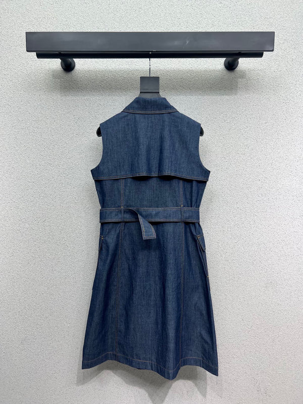 Abito gilet BV in denim blu