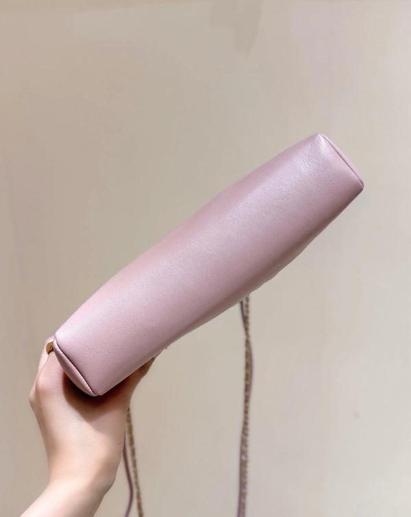 Borsa CC 25P Mini 31 in pelle di agnello rosa e pelle scamosciata