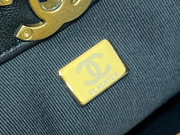 Borsa CC 25P Mini 31 in pelle di agnello e pelle scamosciata nera