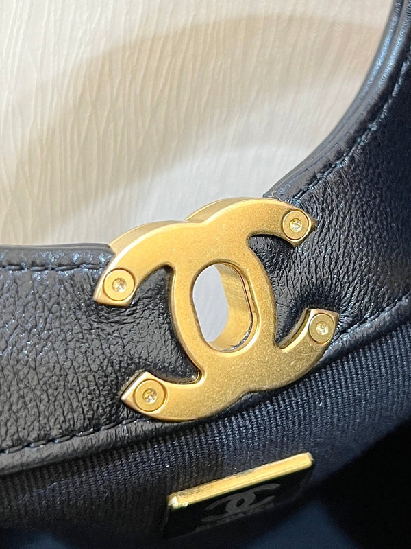 Borsa CC 25P Mini 31 in pelle di agnello e pelle scamosciata nera