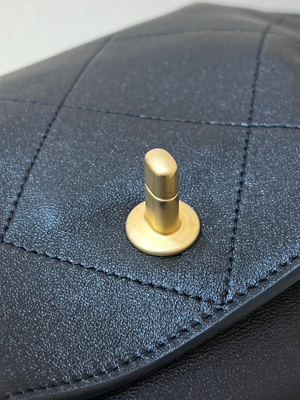 CC 25P Hippie Hobo Bag in Black Lambskin