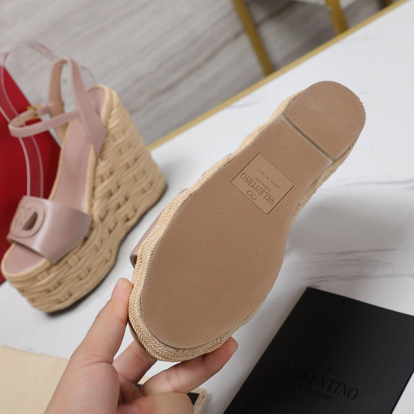 VL Flatform Sandal 15mm In Pinky Nude Cowhide 456396