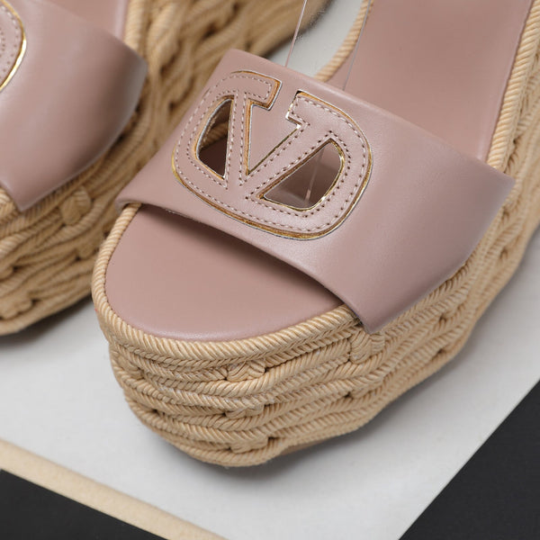 VL Flatform Sandal 15mm In Pinky Nude Cowhide 456396