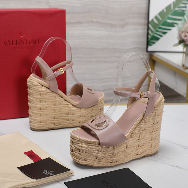 VL Flatform Sandal 15mm In Pinky Nude Cowhide 456396