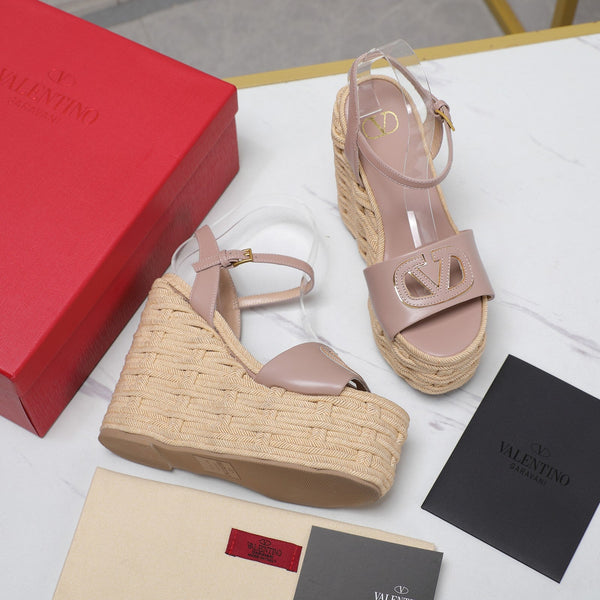 VL Flatform Sandal 15mm In Pinky Nude Cowhide 456396