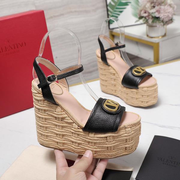 VL Flatform Sandal 15mm In Black Cowhide GHW 456390