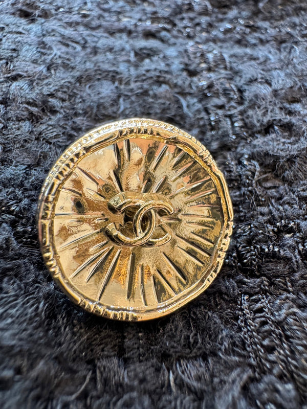 CC 25B Black Plaid Hooded Tweed Jacket