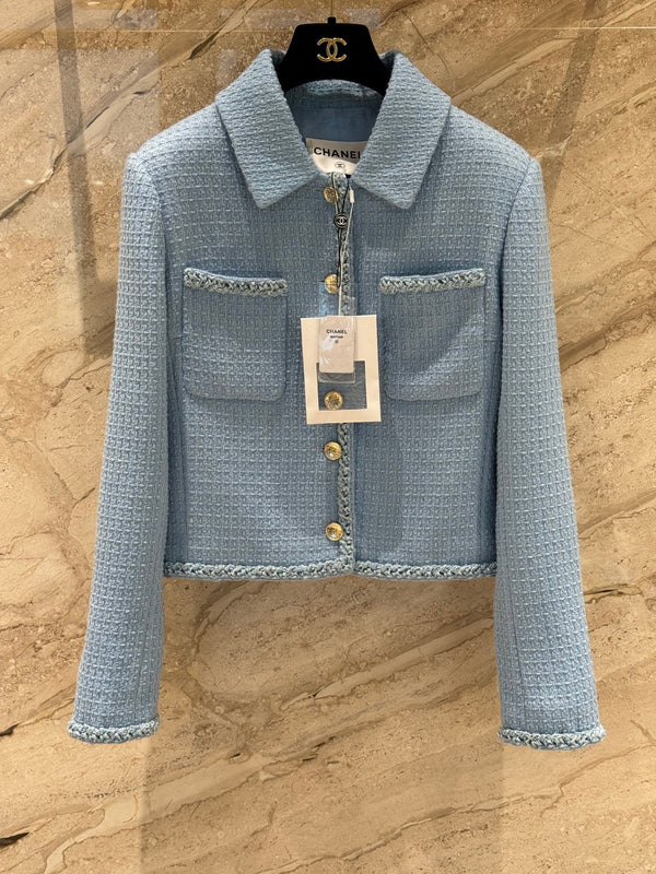 CC 25B Vest Jacket Navy Blue Wool Tweed