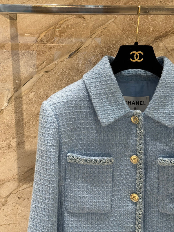 CC 25B Vest Jacket Navy Blue Wool Tweed