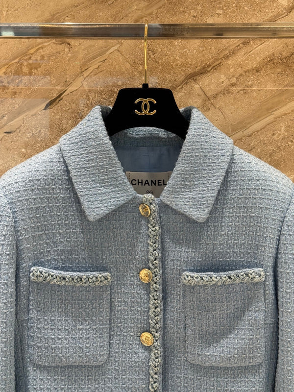 CC 25B Vest Jacket Navy Blue Wool Tweed