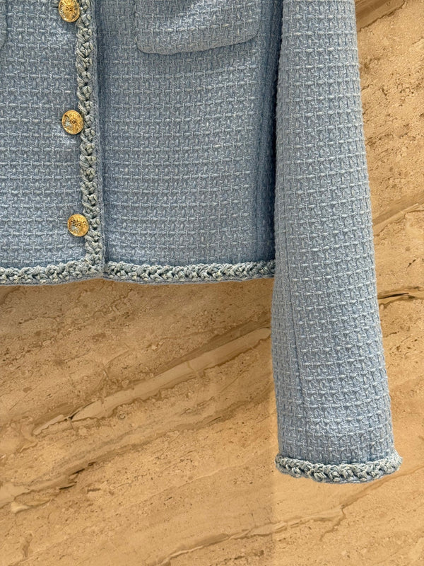 CC 25B Vest Jacket Navy Blue Wool Tweed