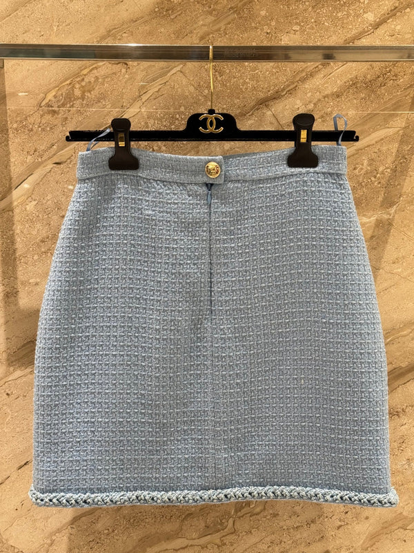 CC 25B Vest Skirt Navy Blue Wool Tweed