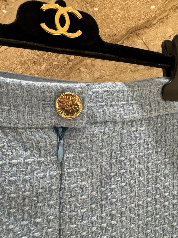 CC 25B Vest Skirt Navy Blue Wool Tweed