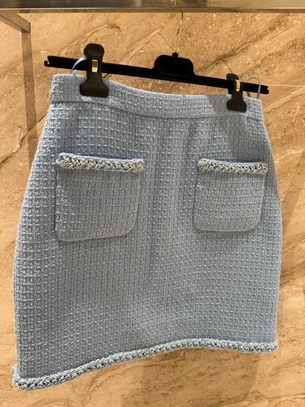 CC 25B Vest Skirt Navy Blue Wool Tweed