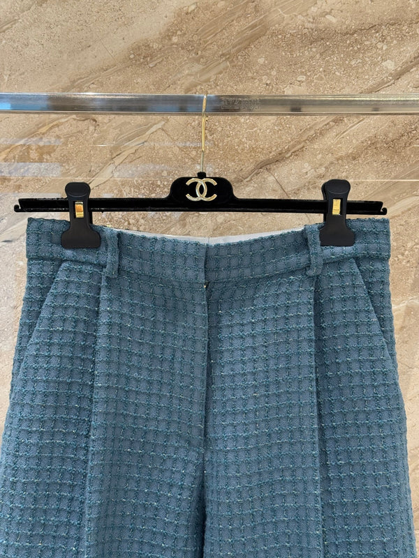 CC 25B Peacock Green Tweed Vest Pants