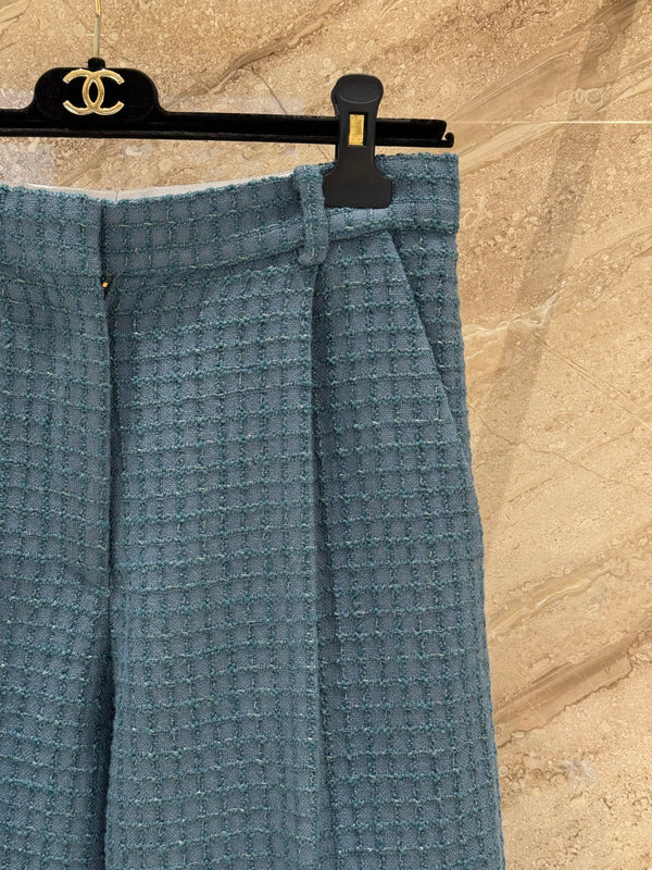 CC 25B Peacock Green Tweed Vest Pants