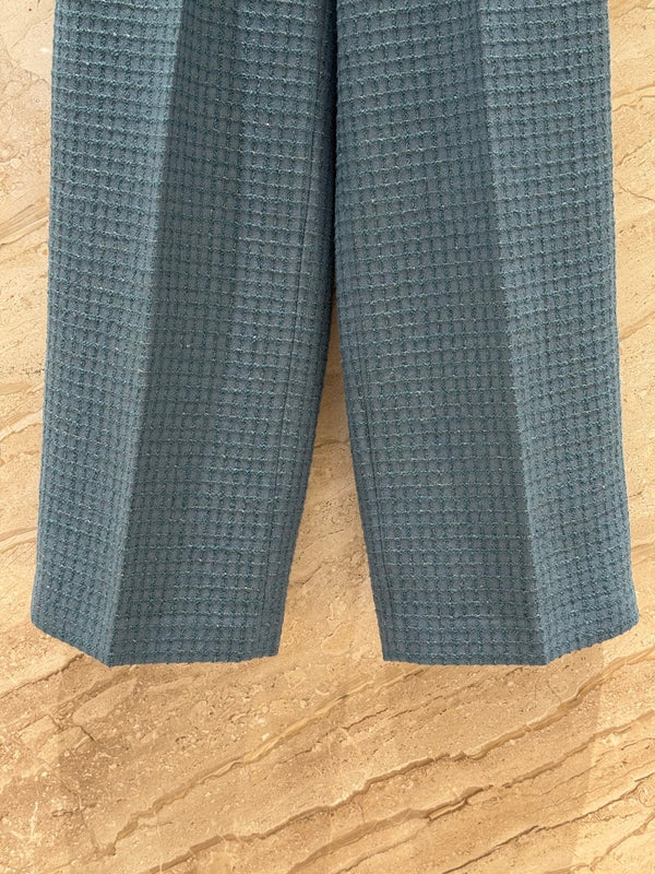 CC 25B Peacock Green Tweed Vest Pants