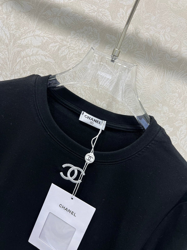 CC 25 Long-Sleeved Base Top Black Cotton