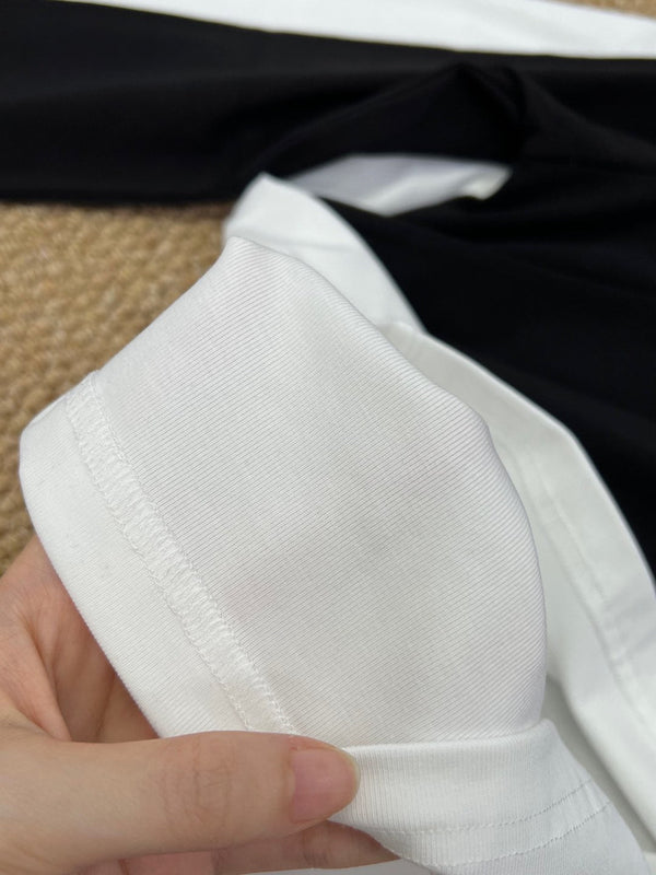 CC 25 Two-Tone Long-Sleeved Sweater Cotton