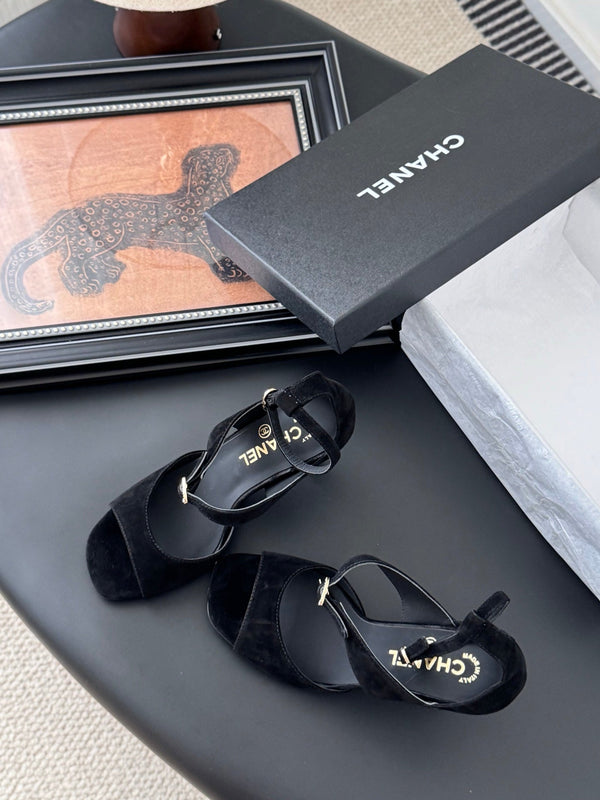 CC 25B Mary Janes 85mm High Heel Black Suede