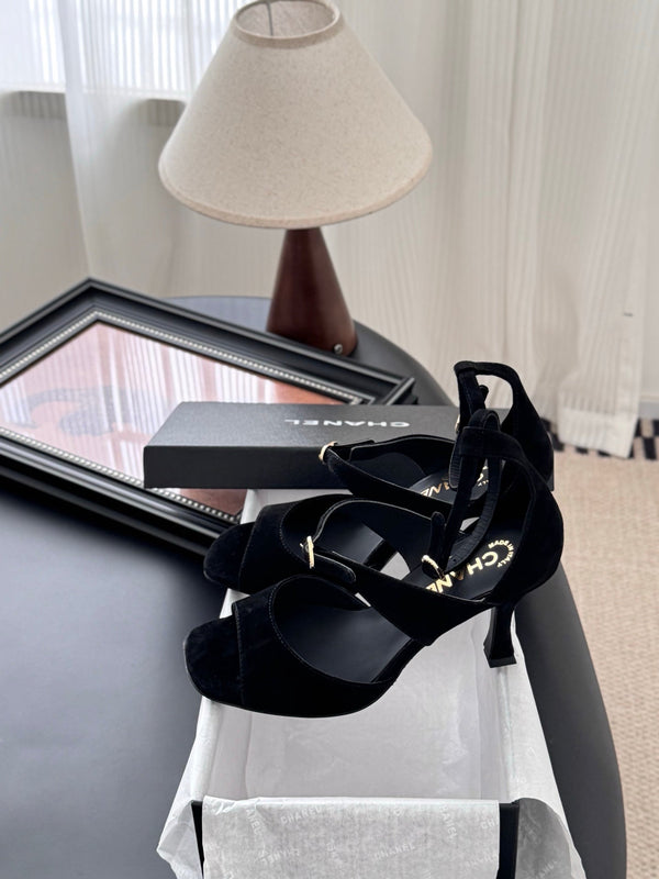 CC 25B Mary Janes 85mm High Heel Black Suede