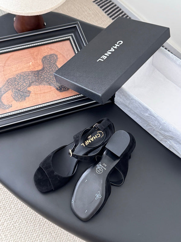 CC 25B Mary Janes 55mm High Heel Black Suede