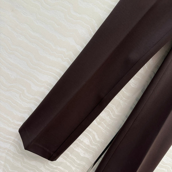 Miumiu Low Waist Trousers Chestnut Cotton