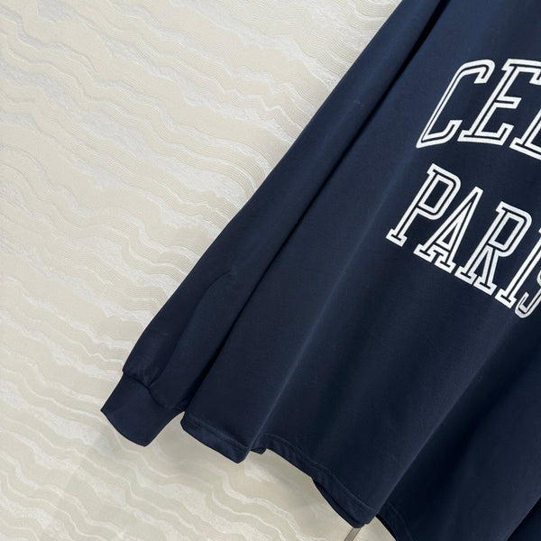 CE Rotating Arch Long-Sleeved T-shirt Blue Cotton