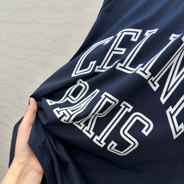 CE Rotating Arch Long-Sleeved T-shirt Blue Cotton