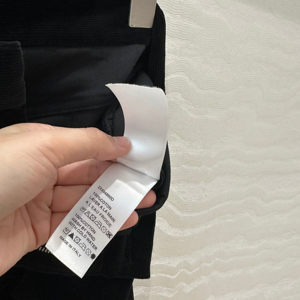 CE Flared Velvet Pants Black Cotton