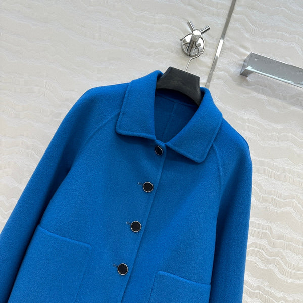 HM Coat Blue Wool and Cashmere 304569