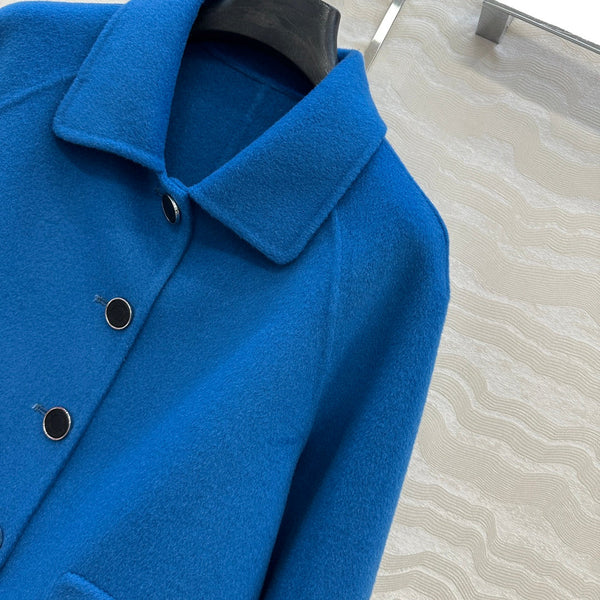 HM Coat Blue Wool and Cashmere 304569