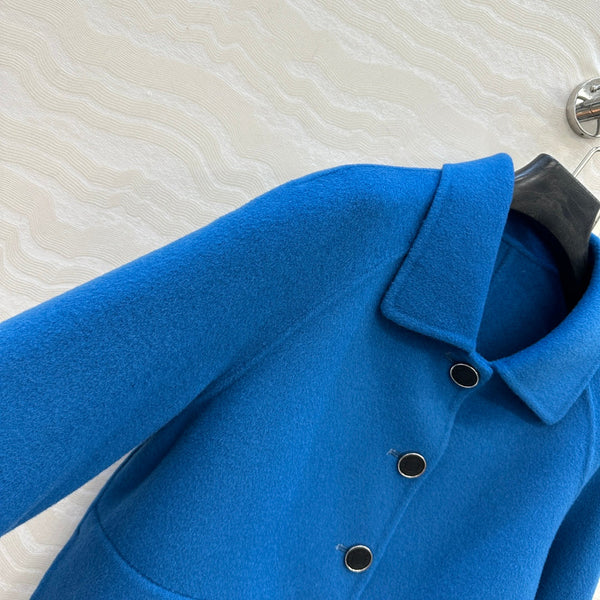HM Coat Blue Wool and Cashmere 304569