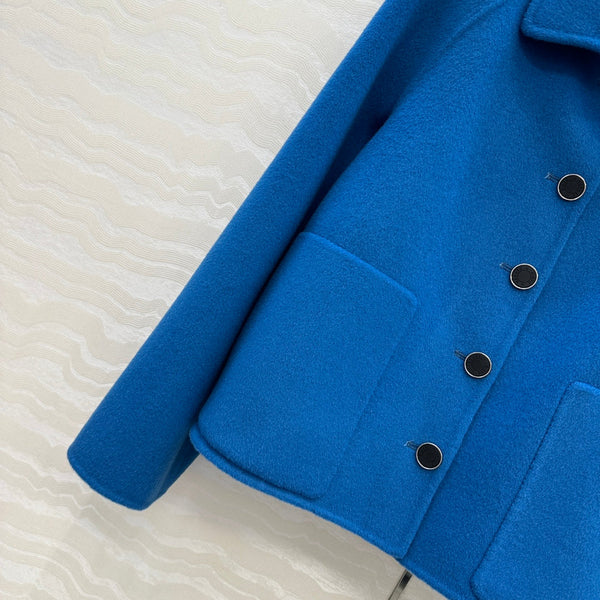 HM Coat Blue Wool and Cashmere 304569