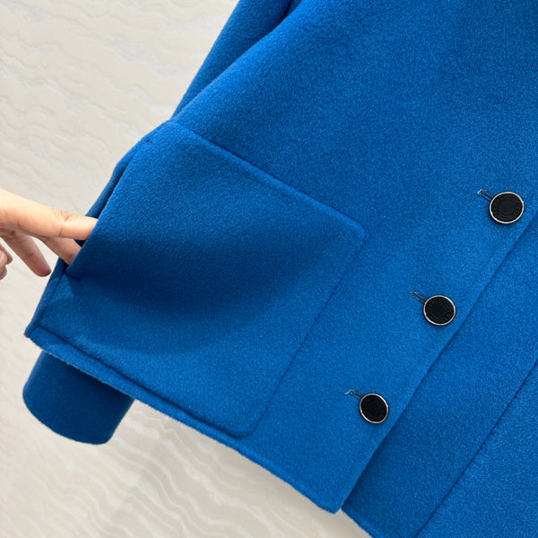 HM Coat Blue Wool and Cashmere 304569