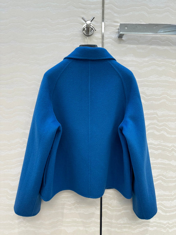 HM Coat Blue Wool and Cashmere 304569