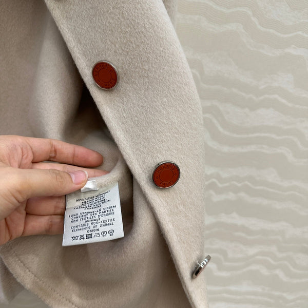 HM Coat Cream Wool and Cashmere 304574