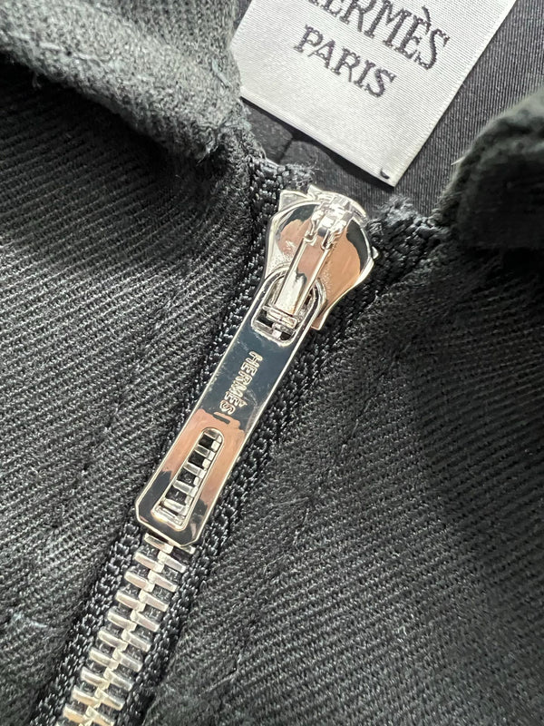 HM Lapel Zipper Jacket Black Viscose 304343