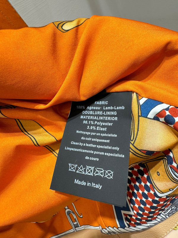 HM Leather Button V-Neck Blazer Brown Lambskin 303969