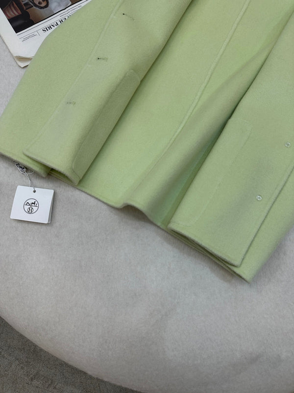 HM Double-Faced Cropped Coat Mint Green Cashmere 304249