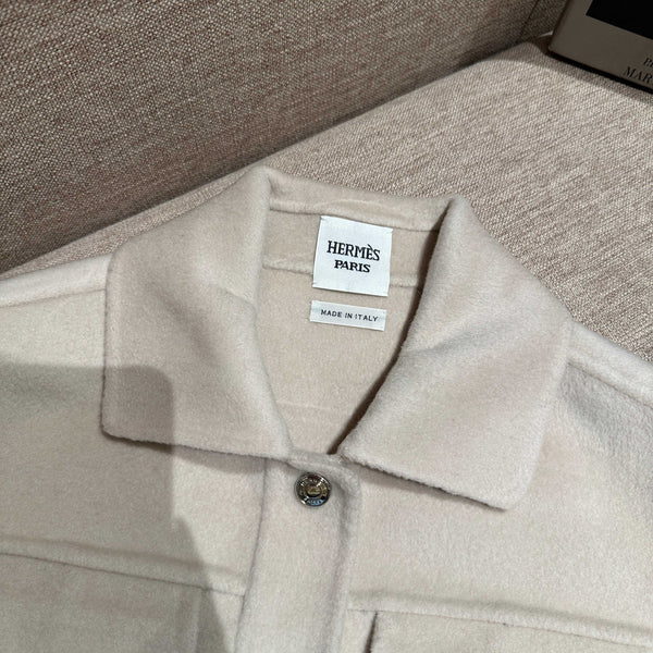 HM 25Ss Coat Off White Wool 304014