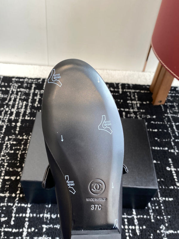 CC 25SS Mary Jane Slippers Black Sheepskin 473429