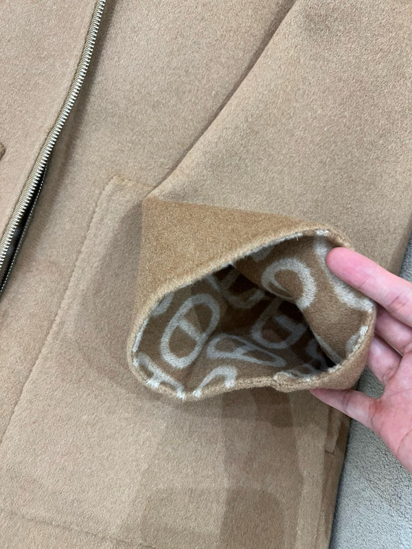 HM 25 Classic Pig-Nose Floral Coat Brown Cashmere 305176