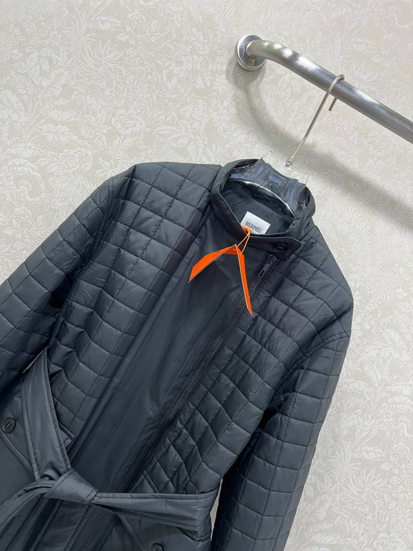 HM 25 Diamond-Guilted Padded Jacket Black Cotton and Polyester 302847