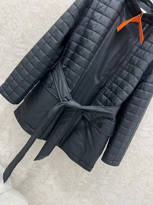 HM 25 Diamond-Guilted Padded Jacket Black Cotton and Polyester 302847