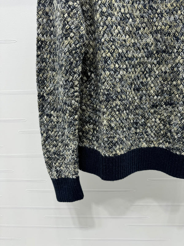 CC 25 Contrast Color Sweater 5 Brooch Gray Wool 305409