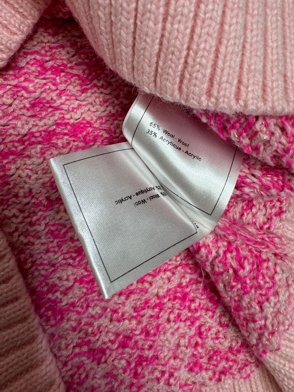 CC 25 Contrast Color Sweater 5 Brooch Pink Wool 305411