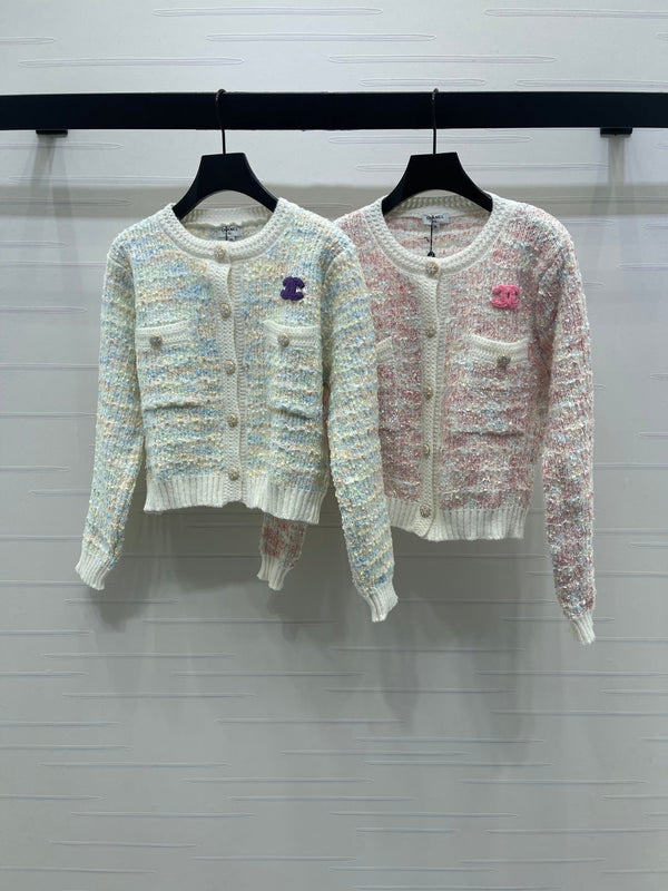 CC 25 Knitted Cardigan Button Blue Wool 305392